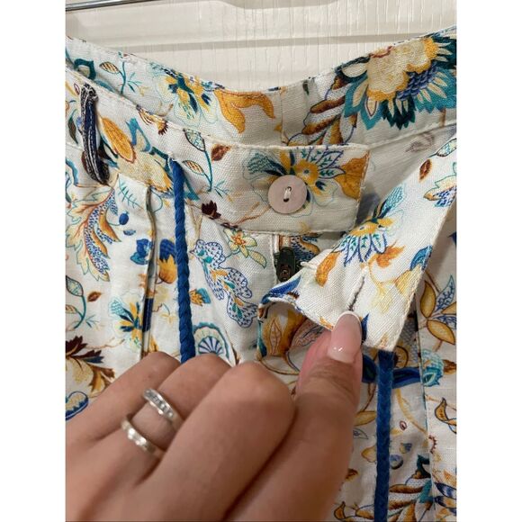 Sundance Kalini Shorts Cuffed Linen Cotton Blend Boho Tassel Cottagecore NWOT Sz - Picture 4 of 7
